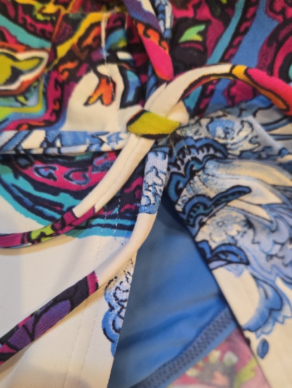 Tommy Bahama Design Print Tie Wrap Swim Skort - Picture 6 of 8